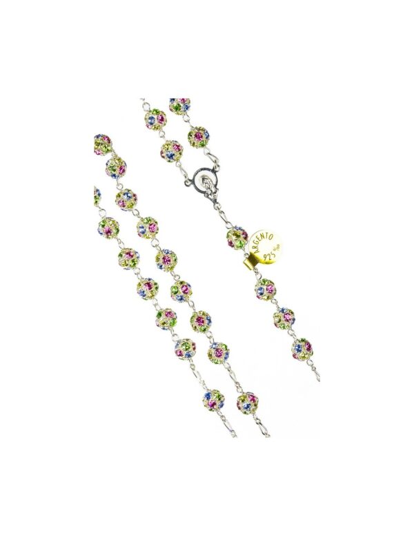 Rosário em Prata 925 com Strass Multicolorido - Image 4